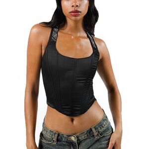 I.AM.GIA .Black Corset Top